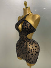 2025 New Arrival Luxury Sexy Backless Hollow Out Sparkle Diamond Evening Prom Women Birthday Celebrate Stage Nightclub Outfit